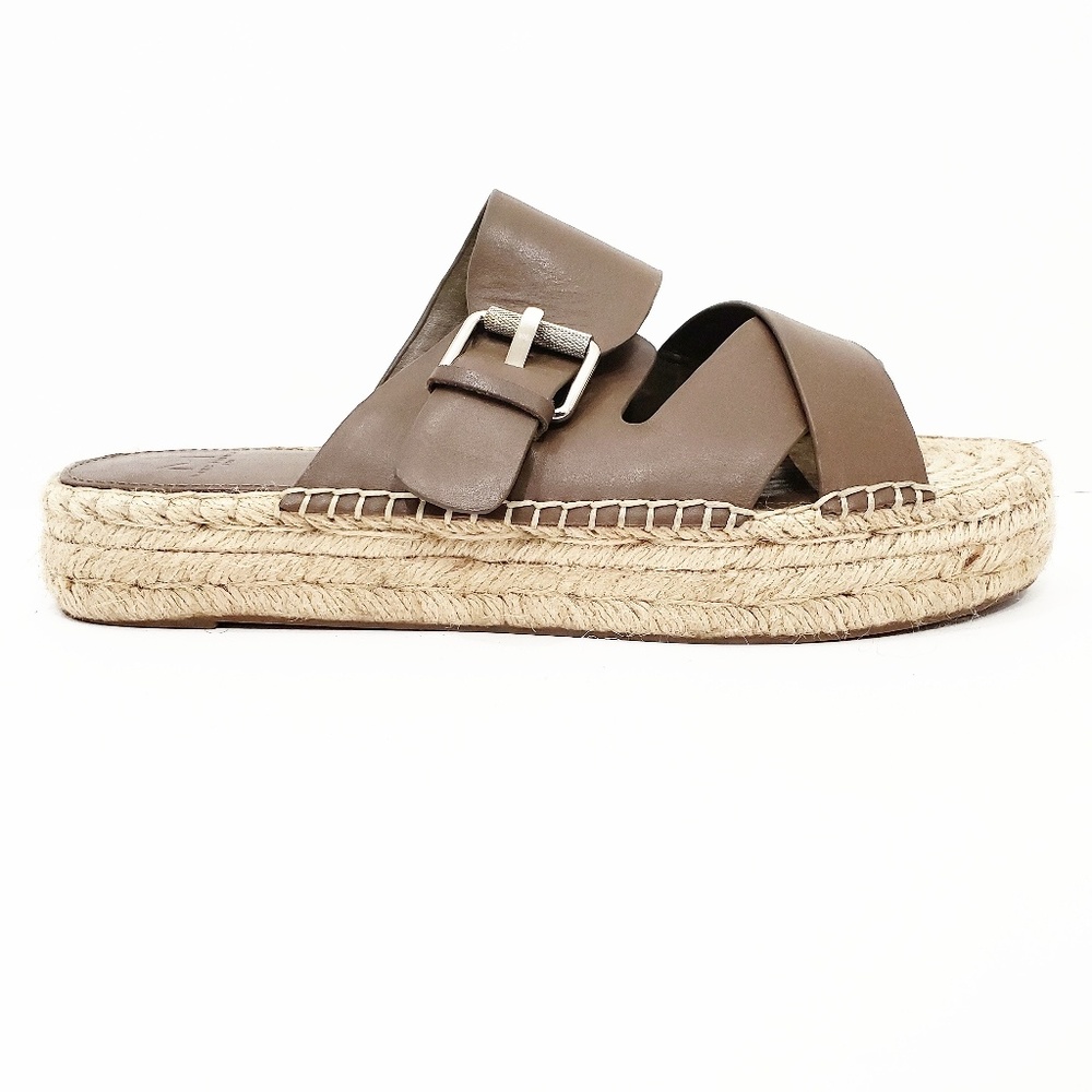 Marc Fisher Taupe Espadrille Slides | Size: 9.5 - image 1